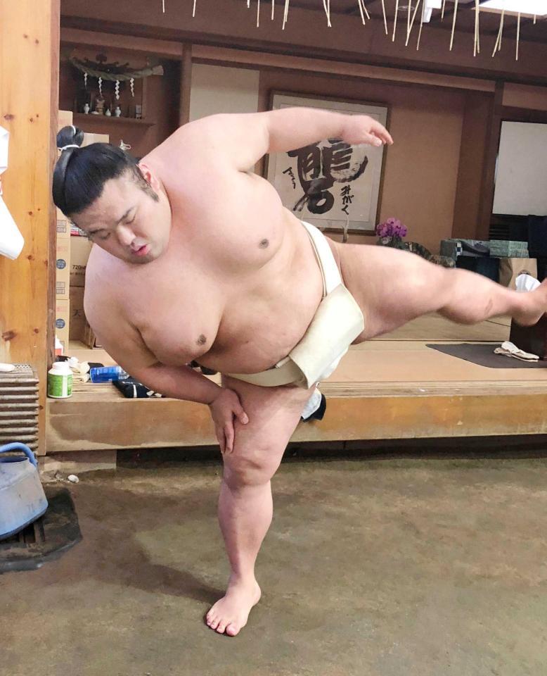 　春場所に向け稽古を再開した貴景勝（日本相撲協会提供）