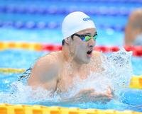 男子４００メートル個人メドレー予選に登場した瀬戸大也＝東京アクアティクスセンター（撮影・堀内翔）