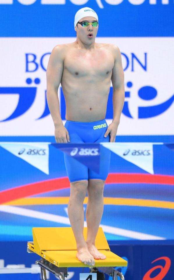 男子４００メートル個人メドレー予選に登場した瀬戸大也＝東京アクアティクスセンター（撮影・堀内翔）