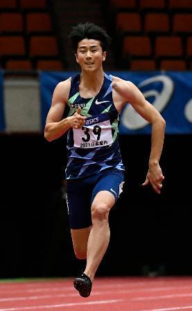 　男子６０メートル決勝　６秒５６で優勝した多田修平＝大阪城ホール