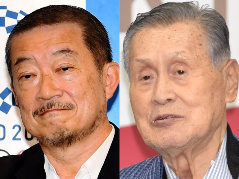 佐々木宏氏（左）と森喜朗氏