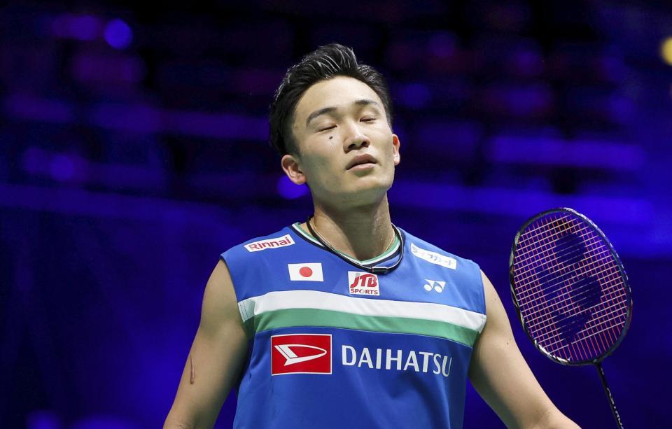 　男子シングルスで４強入りを逃した桃田賢斗＝バーミンガム（バドミントンフォト提供・共同）