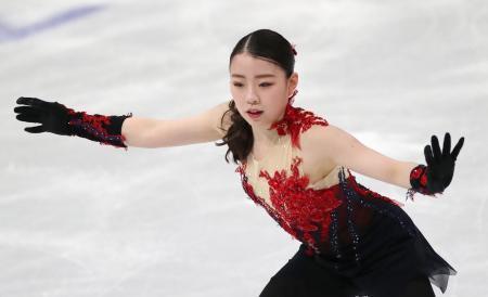 　女子ＳＰで２位の紀平梨花＝ストックホルム（タス＝共同）