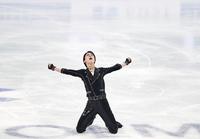 男子ＳＰで首位の羽生結弦＝ストックホルム（ＩＳＵ提供・ゲッティ＝共同）