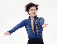 　男子フリーで演技する宇野昌磨＝ストックホルム（ゲッティ＝共同）