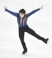 　男子フリーで演技する宇野昌磨＝ストックホルム（共同）