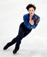 　男子フリーで演技する宇野昌磨＝ストックホルム（ゲッティ＝共同）