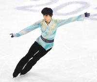 　男子で３位の羽生結弦のフリー＝ストックホルム（共同）