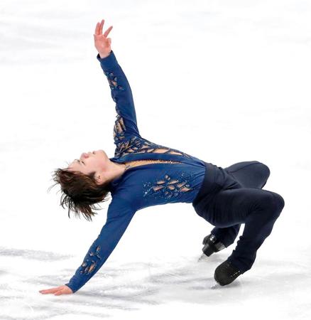 男子フリー　演技する宇野昌磨＝ストックホルム（ゲッティ＝共同）