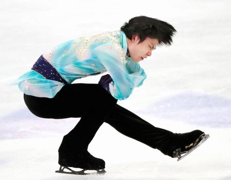 　男子で３位の羽生結弦のフリー＝ストックホルム（タス＝共同）