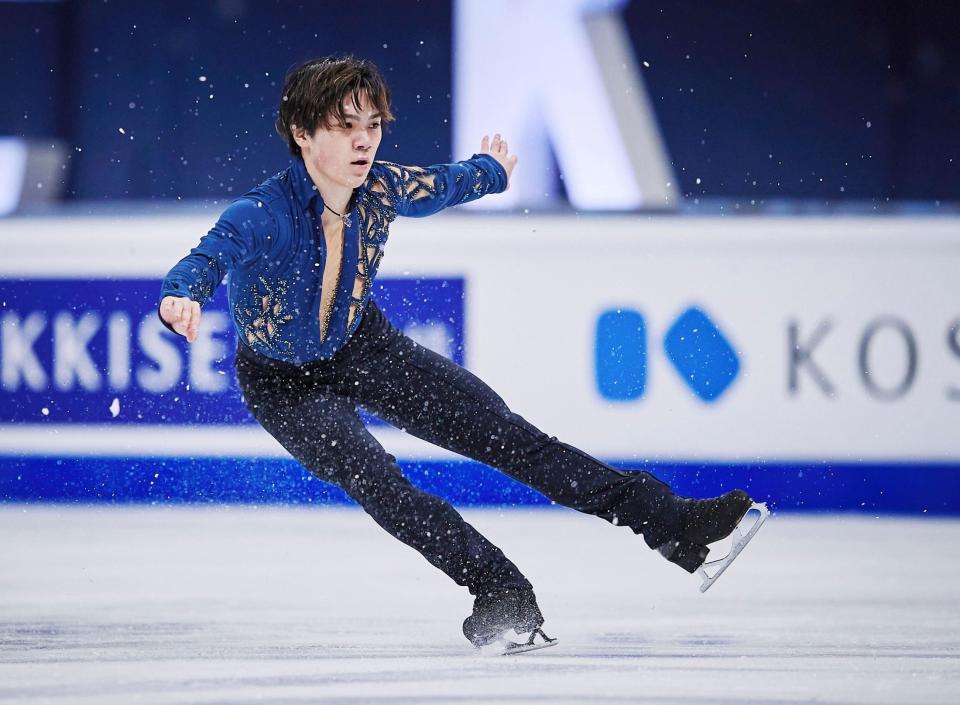 男子で４位の宇野昌磨のフリー＝ストックホルム（ＩＳＵ提供・ゲッティ＝共同）