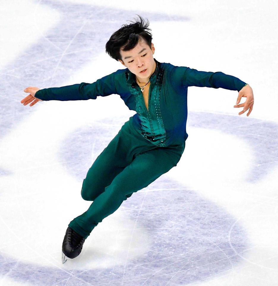 　男子で２位の鍵山優真のフリー（ロイター＝共同）