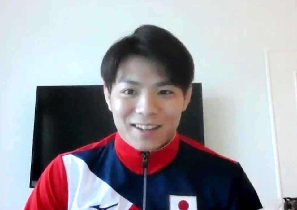 　ＧＳアンタルヤ大会での優勝から一夜明け、現地からリモート取材に応じる阿部一二三