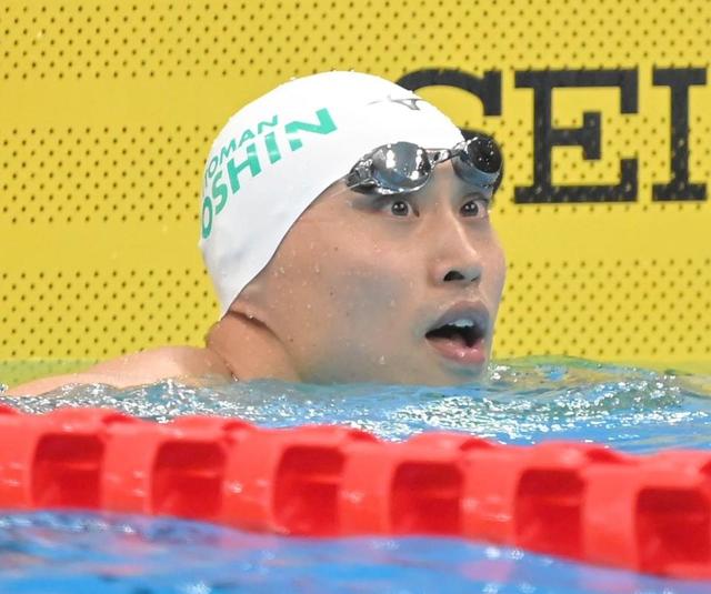 塩浦慎理は全体７位で１００Ｍ自由形決勝へ「明日が楽しみ」　新妻おのののかに五輪切符を