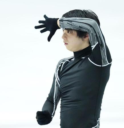 　フリーに向けて練習する羽生結弦（代表撮影）