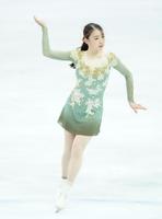 　フリーに向けて練習する紀平梨花（代表撮影）