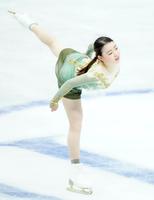 　フリーに向けて練習する紀平梨花（代表撮影）