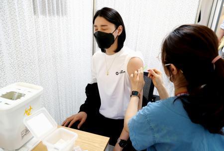韓国の五輪選手がワクチン接種