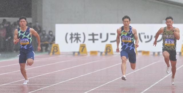 山県亮太が地元・広島で１０秒２９の全体１位で決勝進出　桐生は１０秒３６