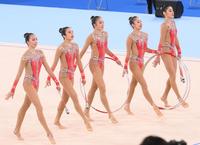 　演技を終えたフェアリージャパンＰＯＬＡ（撮影・堀内翔）