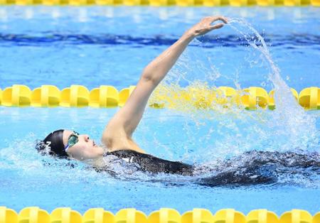 ４００メートル個人メドレー予選に出場する大橋悠依＝千葉県国際総合水泳場（撮影・高石航平）