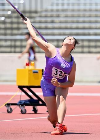 武本が女子やり投で大会新 スポーツ デイリースポーツ Online
