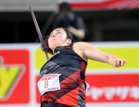 女子やり投げ　61メートル22をマークした北口榛花の４投目＝ヤンマースタジアム長居