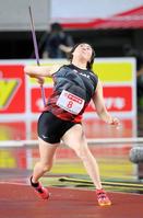 女子やり投げ　61メートル22をマークした北口榛花の４投目＝ヤンマースタジアム長居