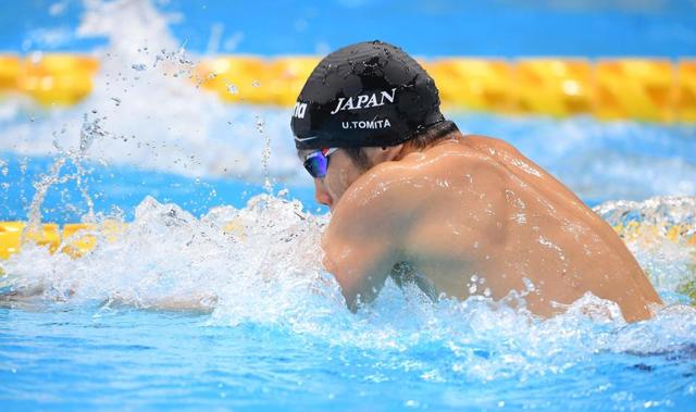 競泳・富田宇宙　自己ベストで銅　ラスト爆発「すごく気持ち込めて」