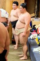 　朝稽古で秋場所に向け調整する宇良（日本相撲協会提供）