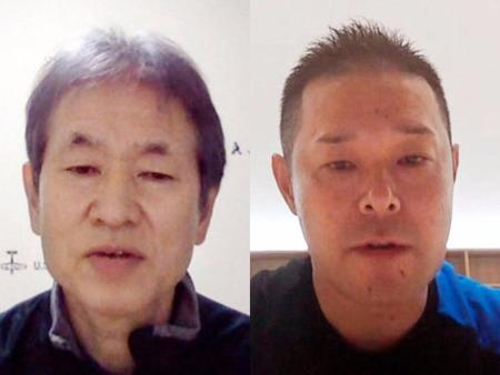 　渡辺武弘氏（左）と田勢邦史氏