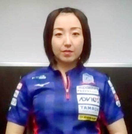 　オンライン取材に応じるロコ・ソラーレの藤沢五月