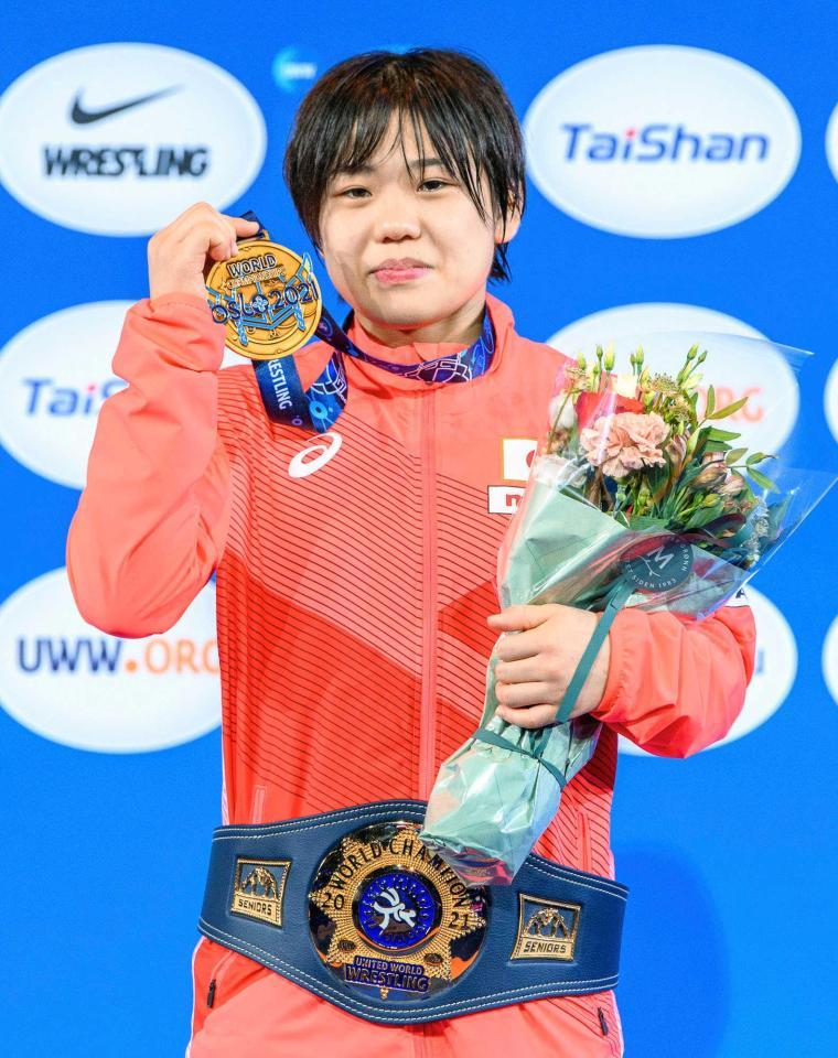 　女子５０キロ級で金メダルを獲得した吉元玲美那（共同）