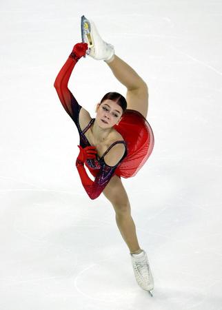 　女子ＳＰ　首位のアレクサンドラ・トルソワ＝ラスベガス（ゲッティ＝共同）