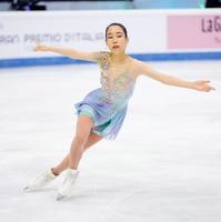 　女子フリーで演技する三原舞依＝トリノ（共同）