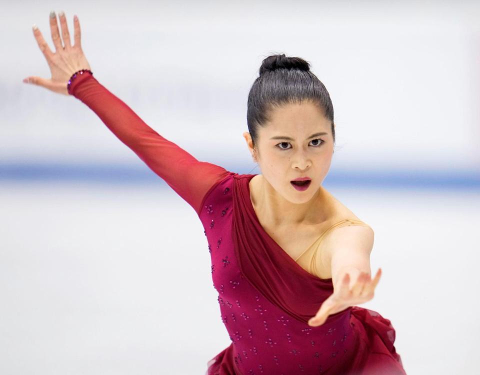 　女子フリーで演技する宮原知子＝トリノ（共同）