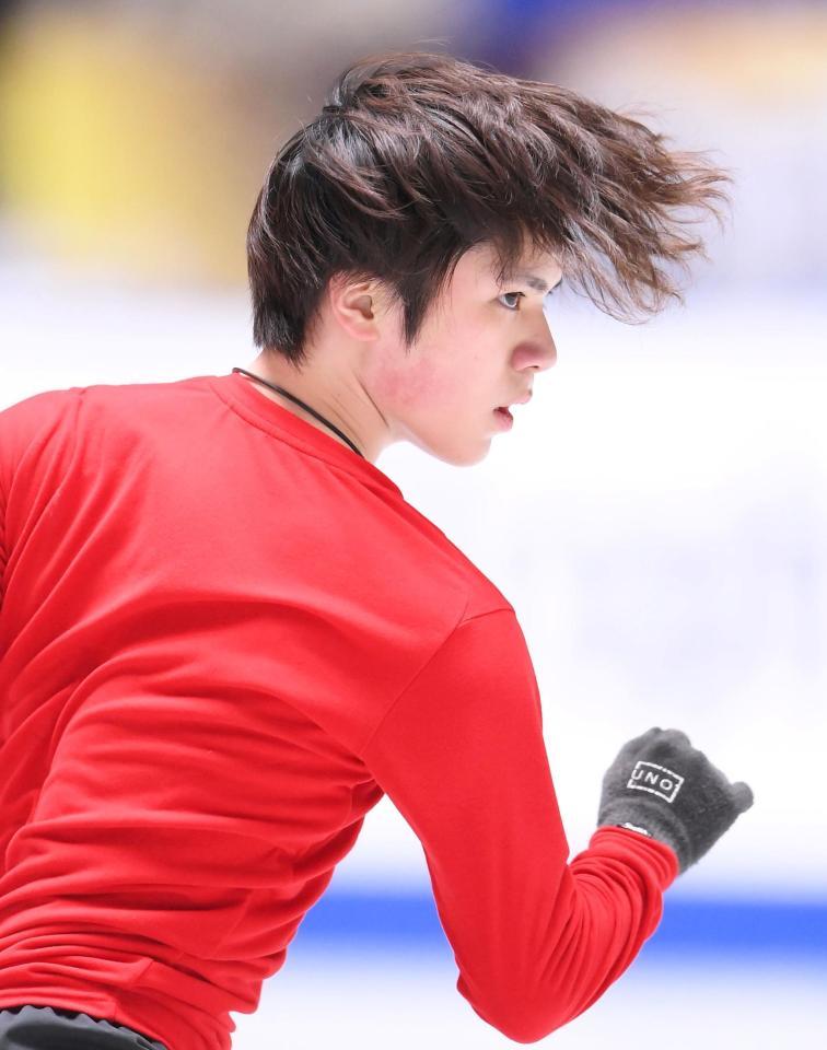 　ＮＨＫ杯に向けて調整する宇野昌磨（撮影・堀内翔）