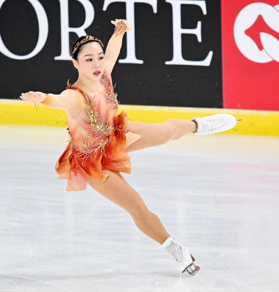 　女子フリーで演技する樋口新葉