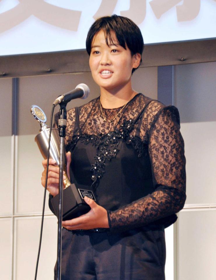 　日本リーグ女子１部の最高殊勲選手賞に選ばれたトヨタ自動車の後藤希友