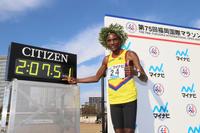 　優勝したマイケル・ギザエ（代表撮影）