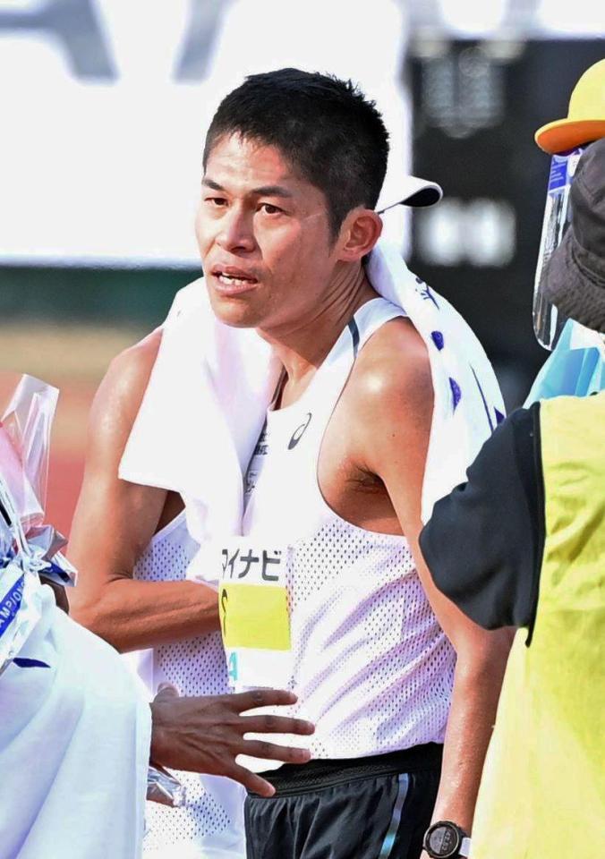 　１２位で終えた川内優輝（撮影・帖地洸平）