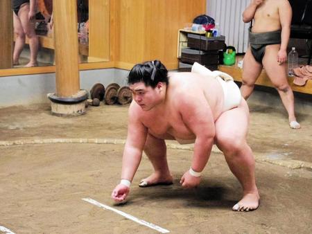 　相撲を取る王鵬（代表撮影）