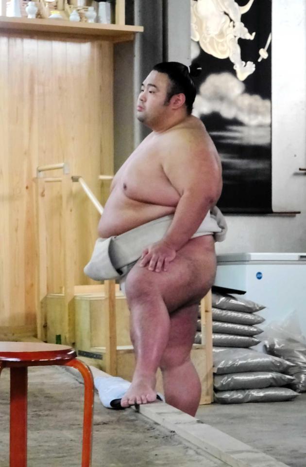 　朝稽古で調整した貴景勝（代表撮影）