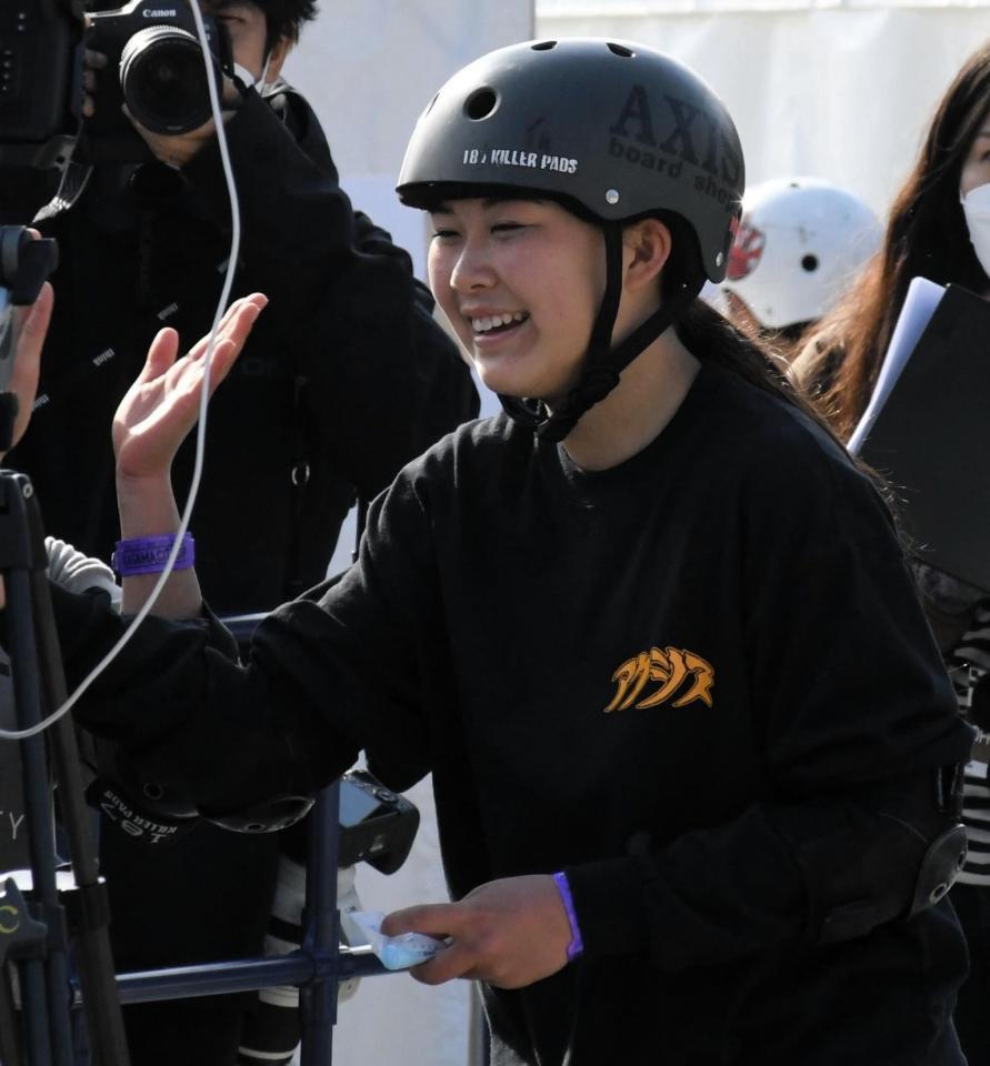 　女子パークで初優勝した草木ひなの