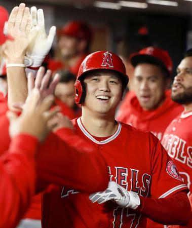 　エンゼルスの大谷翔平＝１０月