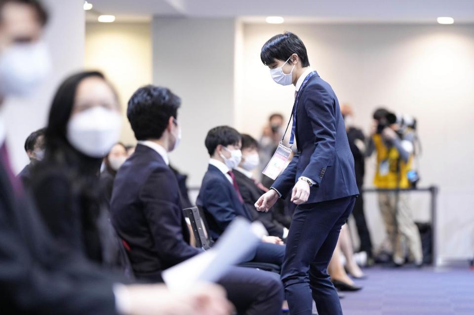 開会式に参加した羽生結弦＝さいたまスーパーアリーナ（代表撮影）