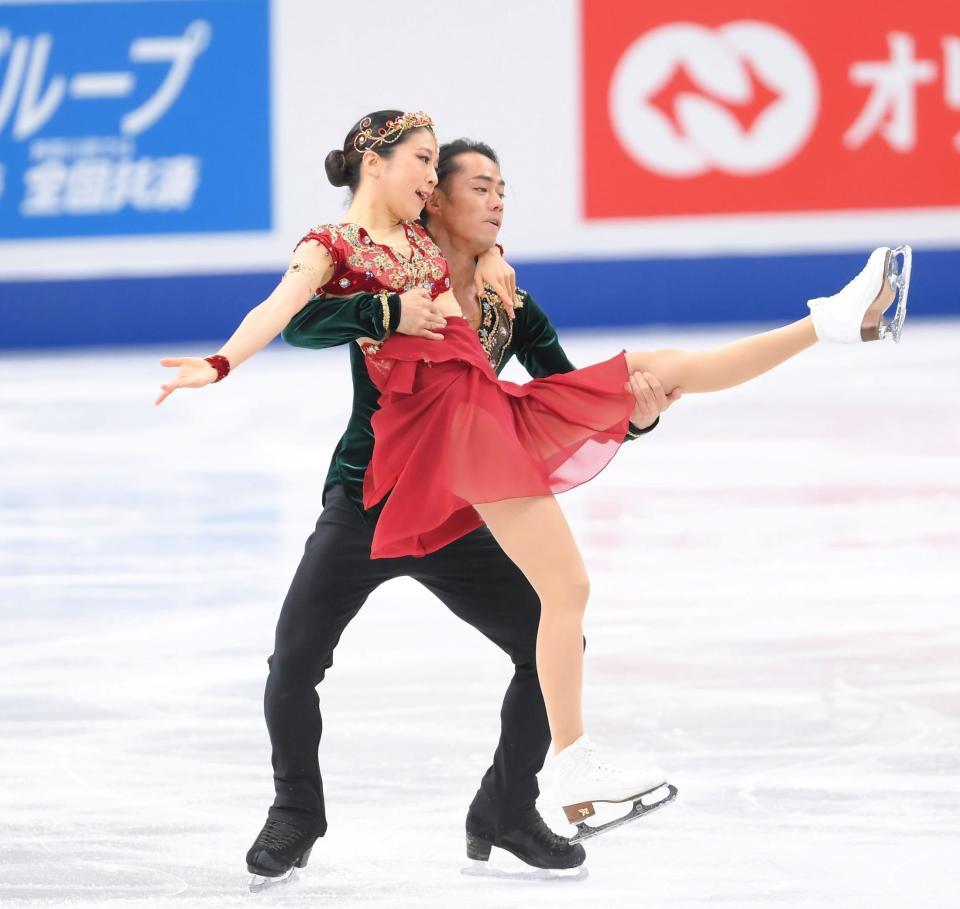 フリー　村元哉中、高橋大輔組の演技＝さいたまスーパーアリーナ（撮影・堀内翔）