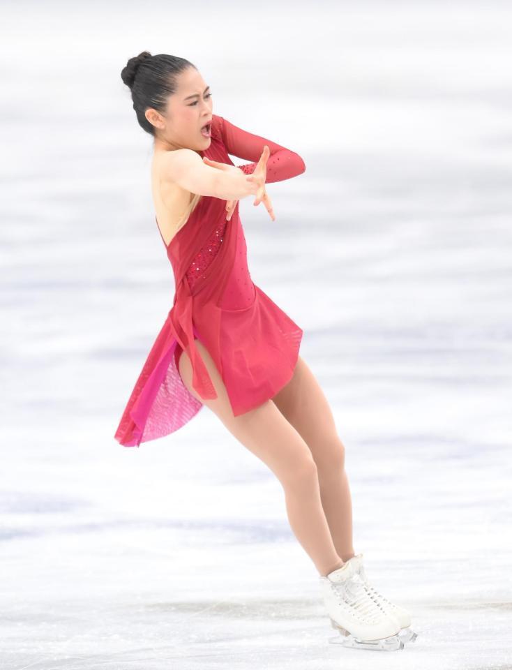 宮原知子のフリー演技＝さいたまスーパーアリーナ（撮影・堀内翔）