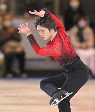 熱演する宇野昌磨（撮影・高部洋祐）