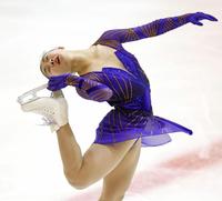 　フィギュアスケート女子で優勝した坂本花織＝帯広の森スポーツセンター
